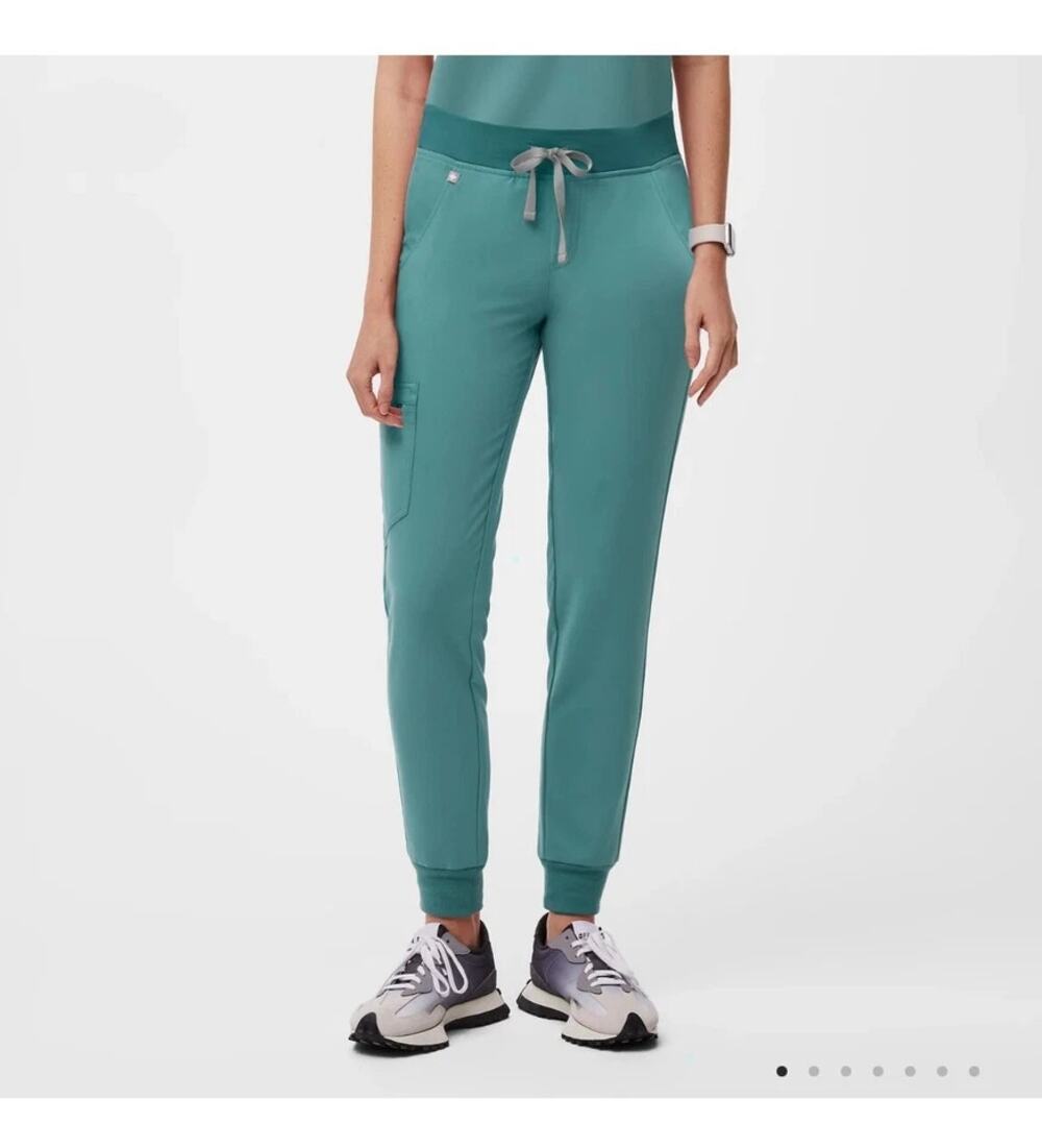 FIGS Technical Collection Drawstring Zamora Waist Jogger Scrubs Hydrogreen S